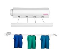 Tendedero telescópico retráctil para interiores, tendedero telescópico portátil, cuerda de tendedero para secar ropa para interiores y exteriores (cuatro cuerdas)
