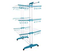 Tendedero Vertical -- 44 metros lineales soporta 40 kg de ropa con Soportes Abatibles - 60 Pinzas de Regalo totalmente plegable BeproHome Tendospazio Supra