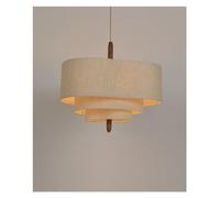 TENGJUN Lámpara Colgante Principal de Sala de Estar Medieval Francesa, Estilo Retro, lámpara de diseño para Dormitorio o Restaurante, lámpara Colgante de Techo LED de Tela Japonesa