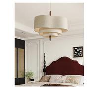 TENGJUN Lámpara Colgante Principal de Sala de Estar Medieval Francesa, Estilo Retro, lámpara de diseño para Dormitorio o Restaurante, lámpara Colgante de Techo LED de Tela Japonesa
