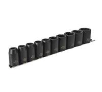 Tengtools 9121 - Juego de 10 vasos de impacto 1/2" hexagonales