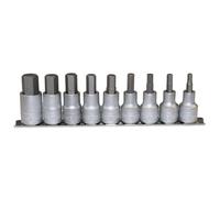 Tengtools M1212 - Juego de 9 vasos 1/2" para tornillos hexagonales