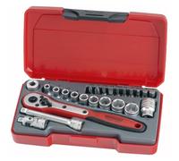 Tengtools T1424 - Juego de llaves de vaso 1/4" de 24 piezas