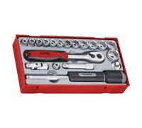 Teng Tools - Juego de vasos TT3819 - 3/8" métricos, serie regular - 19 piezas