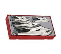 Teng Tools Juego de mordazas grip TTVG05 – 5 piezas: redondas 4",7",10" y rectas 4",6"