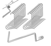 Tensor De Alambre Clip de torsión resistente reparación | Juego de 20 tensores de alambre de púas para valla adecuada para exteriores y jardines, patio trasero, granja, patio y