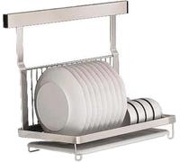 TentHome Escurreplatos Acero Inoxidable Plegable Pared Pequeño, Seca Escurridor de Platos con Bandeja, Escurre Platos y Vasos de Cocina Multifuncional, Secaplatos Soporte para Utensilios de Cocina