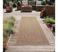 Teppich-Traum Alfombra Exterior Corredor Largo Moderna Resistente Aspecto de Yute Resistente a la Intemperie balcón jardín terraza 80x250 cm