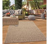 Teppich-Traum Alfombra Exterior Exterior Resistente a la Intemperie Aspecto de sisal jardín terraza balcón 200x290 cm