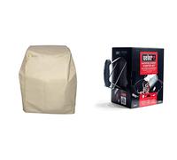 Tepro 8600 - Funda Para Barbacoa Toronto + Weber 17631 - Set Chimenea Con Briquetas Encendido Blancas, Inox, 2 Kg / 6 Pastillas