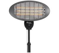 Tepro Calefactor radiante de pie Calefactor radiante con elemento calefactor de cuarzo, potencia calorífica máxima 2 kW