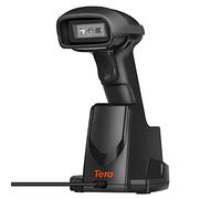 Tera Escáner de código de Barras 2D QR inalámbrico con Base de Carga USB Lector de códigos de Barras de Mano Escaneado rápido y preciso 2D QR 1D códigos de Barras 3en1, D6100-NEW