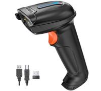 Tera Escáner de Código de Barras Inalámbrico 2,4 GHz y USB con Indicador de Batería, Lector Portátil 1D/2D, Plug & Play, Modelo 5100 BK, Patente de Diseño EU008489413