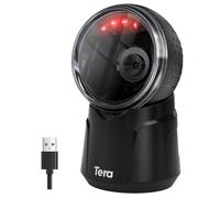 Tera Escáner de código de Barras omnidireccional: 1D 2D QR Manos Libres USB con Cable Lector de código de Barras Ajustable Plug and Play para POS supermercado minorista Tienda móvil Modelo 9000