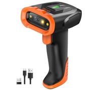 Tera Escáner de códigos de Barras 1D 2D QR con Bluetooth: batería de polímero de Litio 2200 mAh 2.4G inalámbrico y USB Cable escáner Manual CMOS Global Shutter para POS almacén Comercio Oficina D5300