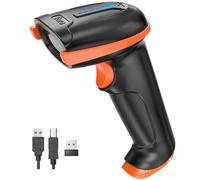 Tera Lector de código de Barras inalámbrico con Cable con indicador de Nivel de batería Escáner de código de Barras Impreso digitalmente 1D 2D QR Plug and Play, Modelo D5100