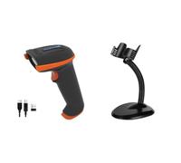 Tera Lector de Código de Barras Portátil Inalámbrico 1D Láser Inalámbrico & Soporte Universal para Lector de código de Barras, Soporte para Escáner de código de Barras