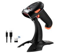 Tera Lector de Código de Barras QR 2D Inalámbrico con Soporte 3 en 1 Compatible con Bluetooth y Escáner, Inalámbrico y con Cable USB Portátil, HW0001