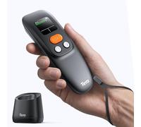 Tera Mini escáner portátil de código de Barras: 1D 2D QR 1200 mAh batería con botón de 1,4 Pulgadas Pantalla y estación de Carga Lector de código de Mano, con Bluetooth 2.4G inalámbrico y USB para