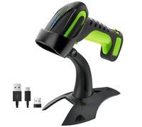 Tera Pro Lector de código de Barras QR de Calidad Industrial 2D Inalámbrico 1D Escáner de Mano 2.4G Inalámbrico + Bluetooth Excelente Resistencia a caídas (3 m) con Soporte súper Estable, 8100