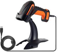 Tera Pro Potente Industrial 1D 2D QR Escáner de código de Barras con Cable y Soporte, Resistente, Resistente a los Golpes, Resistente al Polvo, Uso Manos Libres, para almacén, Biblioteca, Windows,
