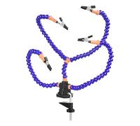 Tercera herramienta de soldadura de mano - Soporte para PCB, cuatro brazos, manos de ayuda, herramienta de soldadura flexible para brazos, 4 brazos flexibles con abrazadera de mesa ajustable, soporte