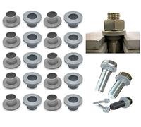 TERF® Arandela aislante de hombro M6 x 7,9 mm x 6 mm x 12,5 mm, nailon gris, M6 / 6 mm ID x 7,9 mm, casquillo OD x 6 mm longitud x 12,5 mm diámetro exterior - Paquete de 10