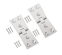 TERF® Bisagras de aleta de cromo pulido resistente, 100 mmx32 mm, bisagra de contrapoleta para uso en pub, bar, tienda, mostrador, escotilla, incluyendo tornillo de fijación, paquete de 2