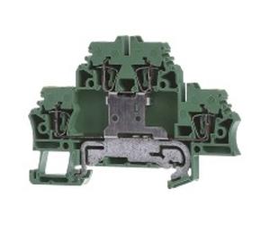 Terminal 2.5qmm gn/ye - Bloque de terminales a tierra 2 polos 5 mm ZDK 2.5PE | Weidmüller | ZDK 2.5PE | 1690000000 | Terminal de conductor de protección