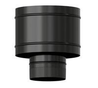 Terminal antirrevocante estufa vitrificado negro ø 120 mm. sombrero tubo chimenea, sombrero tubo humo, sombrero tubo calefacción