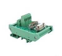 Terminal DB9-MG6 Plástico Verde 85x55mm para Montaje para en Riel | Conectores rectos macho y hembra, instalación simple, carril DIN estándar, uso industrial