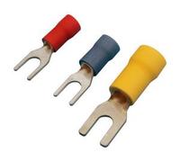 Terminal horquilla 5,3mm cable 0,25-1,65mm preaislado color rojo