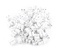 Terminal Rápido Autoblocante CH-2 220V 2 Pin Conector de Cable Tipo de Prensa 100 Unidades Blanco