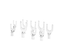 Terminales de cable de cobre 100 Uds UT 1/1, 5/2, 5/4/6/10-3/4/5/6/8 conector de Terminal tipo U tipo horquilla conector de cable de Terminal de prensado cobre estañado 22-7 AWG(UT4-5)