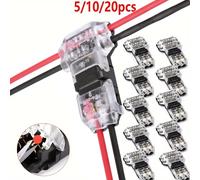 Terminales enchufables de conexión rápida para cables T2 - Uniones de enchufe automático sin soldadura/desenvoltura, accesorios eléctricos profesionales Conectores enchufables para cables Accesorios T