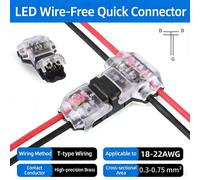 Terminales enchufables de conexión rápida para cables T2 - Uniones de enchufe automático sin soldadura/desenvoltura, accesorios eléctricos profesionales Conectores enchufables para cables Accesorios T