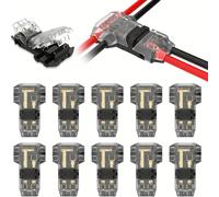 Terminales enchufables de conexión rápida para cables T2 - Uniones de enchufe automático sin soldadura/desenvoltura, accesorios eléctricos profesionales Conectores enchufables para cables Accesorios T