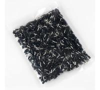 Terminales tubulares de crimpado E0508 1000 piezas para cable AWG 22, conectores de cobre aislados utilizados en sistemas eléctricos marinos y automotrices (negro)