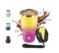 Termo Cafe para Llevar 600ml 20oz, Taza de Café Reutilizables, Botella Agua Acero Inoxidable, Vaso Termico Antigoteo, Taza Aislante Hermética al Vacío con Tapa para Viaje, Gimnasio, Oficina, Correr