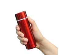 Termo de 150 ml para café al vacío, portátil, acero inoxidable, termo de viaje para bebidas (rojo)