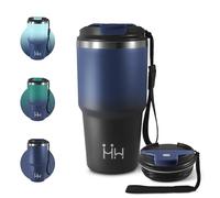Termo de Café 20oz, Taza de Café para Llevar, Taza Aislante Hermética al Vacío con Tapa, sin BPA, Termo para Auto de Acero Inoxidable con Doble Pared Aislante, Perfecta para Niños, Oficina, Correr