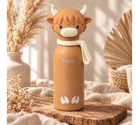 Termo infantil personalizado de 400 ml – Vaca de las Highlands – Con nombre