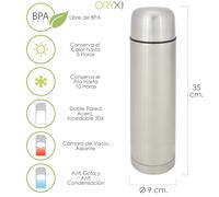 Oryx termo liquidos, capacidad 1 litro, libre bpa, acero inoxidable, a