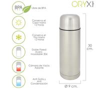 Oryx termo liquidos, capacidad de 750 ml. libre bpa, acero inoxidable,