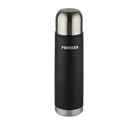 Termo metálico Pioneer, Acero Inoxidable, Negro, 500ml / 0.5L