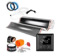 Termofol Calefacción por suelo radiante eléctrica, juego - alfombrilla calefactora con termostato H5 230 V - potencia de calefacción adicional 140 W/m² - superficie 6 m² - calefacción por suelo