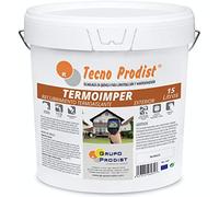 TERMOIMPER de Tecno Prodist - 15 Litros (BLANCO ÓPTICO) Pintura al agua Aislante Térmico Exterior - para Fachadas, Paredes y Techos - (A Rodillo, Brocha, Pistola)