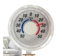 Termómetro analógico de ventana: pantalla de doble escala para temperatura exterior, equipo meteorológico de dos, sensor climático adhesivo | Dormitorio Estudio Baño Apartamento Dormitorio