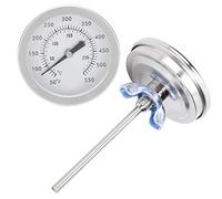 Termómetro bimetálico 5/16UNC de acero inoxidable 50-550℉ | Puntero Dial 2in 3in Sonda IP55 40s Respuesta para BBQ Grill Horno Ahumador para parrilla barbacoa