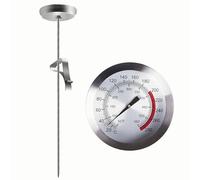 Termometro Cocina, Termómetro para Freír con Lectura Instantánea, Termometro Horno Leña con Pinza, Termometro Carne, Pantalla HD, para Horno, Parrilla, Barbacoa, Bistec, Leche, Café